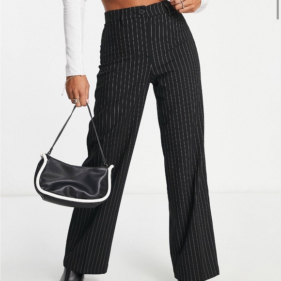 Pinstripe Slouchy Dad Tailored Pants - Picture 1 of 7